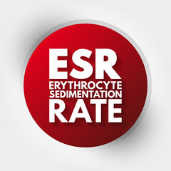 ESR - Erythrocyte Sedimentation Rate acronym, medical concept background
