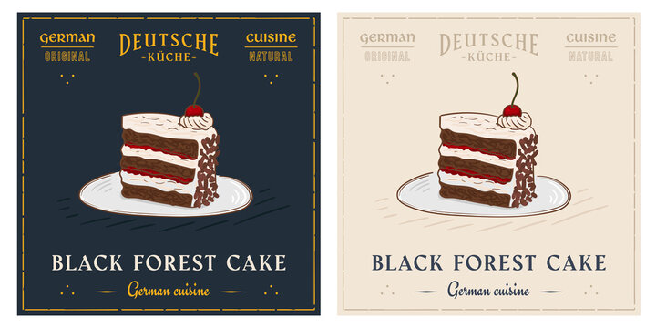 black forest cake German chocolate sponge dessert