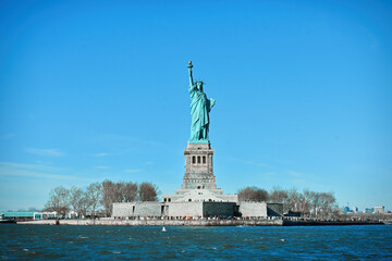Statue of Liberty, colossal neoclassical sculpture and also known as Liberty Enlightening the World...