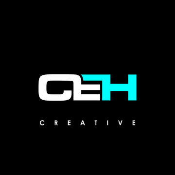 CEH Letter Initial Logo Design Template Vector Illustration
