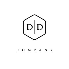 initial DA logo design vector