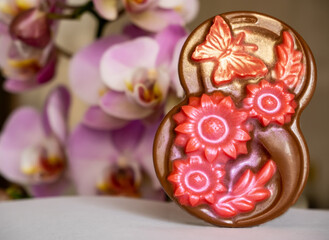 multicolored beautifully decorated handmade candies with fillings