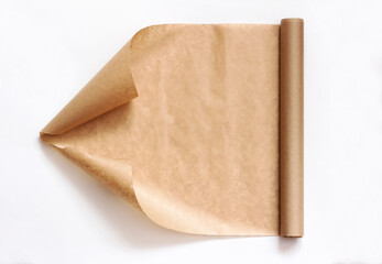 A roll of craft paper with space for text.