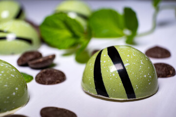 multicolored beautifully decorated handmade candies with fillings