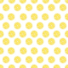 Lemon Slice Seamless Pattern