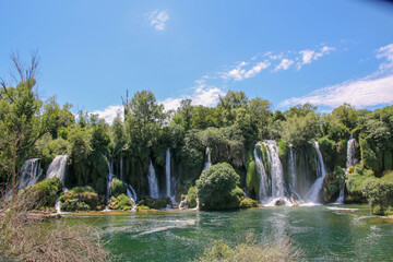The Kravice waterfalls, originally known as the Kravica waterfalls, is one of the most beautiful natural sites in the Herzegovinian region of Bosnia and Herzegovina. Located on the Trebižat river.