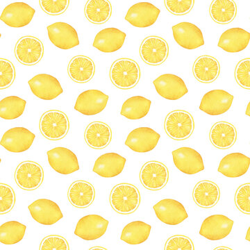 Lemon Seamless Pattern © Кристина Зюкова