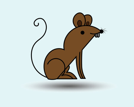 Cute mouse cartoon. Vector illustration