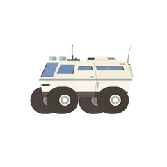 Obraz premium Space vehicle. Mars rover vehicle, vector illustration