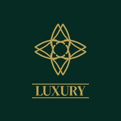 Mandala Geometric ornament logo Elegant premium icon vector design