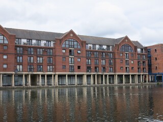 Naklejka premium Cardiff Atlantic Wharf View in Wales, UK