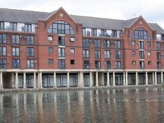 Fototapeta premium Cardiff Atlantic Wharf Buildings View in Wales, UK