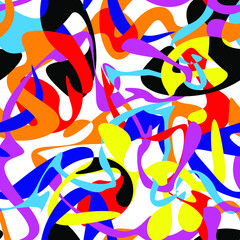 Seamless abstract urban pattern with creative vector wave shapes