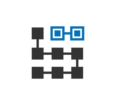 Clustering concept  colored icon. Simple blue element illustration. Clustering concept symbol design from Artificial Intelligence set. Can be used for web and mobile
