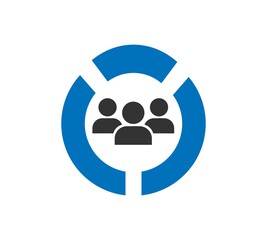 people communication icon. simple flat people icon. 