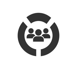 people communication icon. simple flat people icon. 