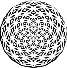 Isolated on white background Mandala .abstract background.