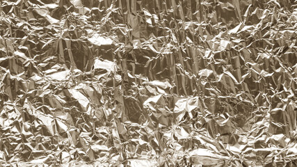 Crumpled foil texture background, aluminum wall , metal