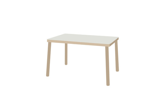 Brown Wooden Table. Vector illustration.