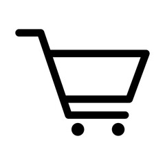 Shopping cart sale icon, market story shop vector illustration symbol isolated on white background © koblizeek