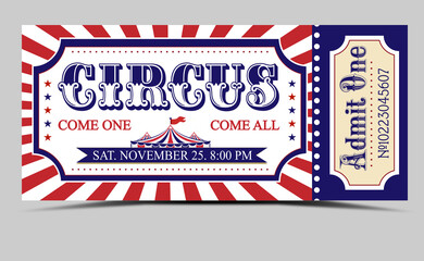 Vector bright Circus ticket