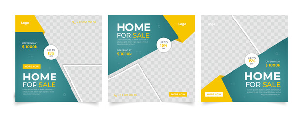 Real estate instagram social media post web banner