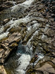 waterfall in the mountains
