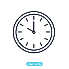 wall clock icon. Time symbol template for graphic and web design collection logo vector illustration