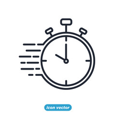 fast time icon. fast time delivery symbol template for graphic and web design collection logo vector illustration