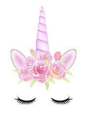 Unicorn Face Illustration