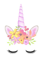 Unicorn Face Illustration