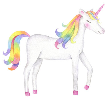Watercolor Unicorn Illustration