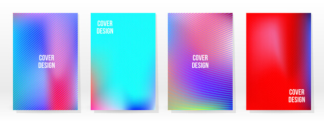 Minimal Poster. Pastel Soft. Rainbow Gradient Set