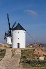 the windmills of La Mancha in the hills above San Juan de Alcazar