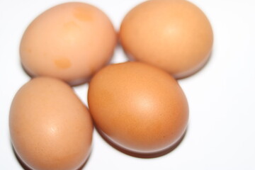 egg isolated on white table background