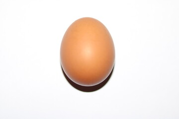 one egg isolated on white background