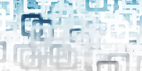 Rectangular background with curved corners Mosaic geometric pattern Blur light effect 3d illustration