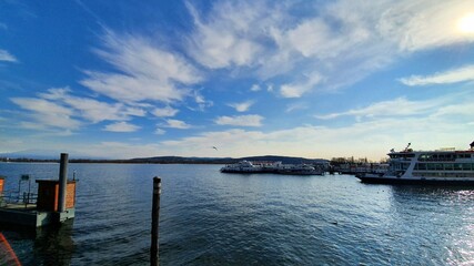 Lake in Arona NO, Italy
