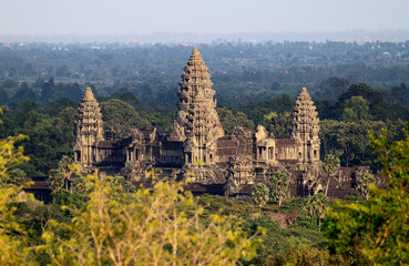 Top view of Angkor Wat temple