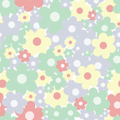 Colorful floral repeat background pattern design vector illustration design