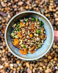 Comida orgânica saudável quinoa