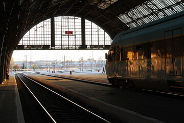 Railway platform in Lviv