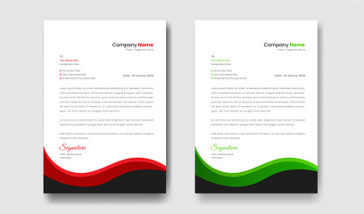 Letterhead template in Abstract style design