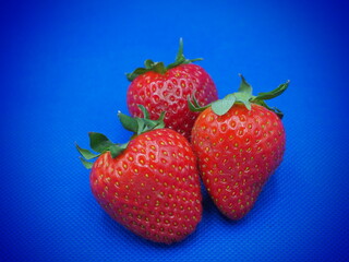 strawberries on a white background
