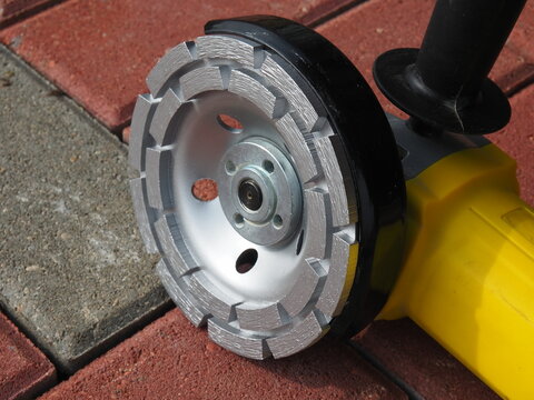 Diamond Grinding Cup. Angle Grinder And Concrete Grinding Wheel