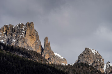 Mountains in the Valley di Fassa near Moena Trentino Italy