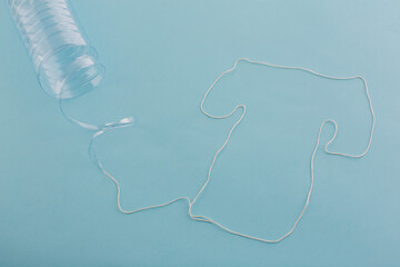 Environment protection concept, clothes from plastic bottle 