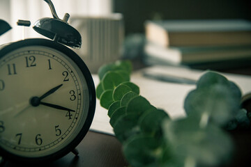 Eucalyptus Desk with Clock