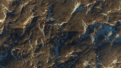 view of alien planet, texture of th exo planet, abstract texture 3d render