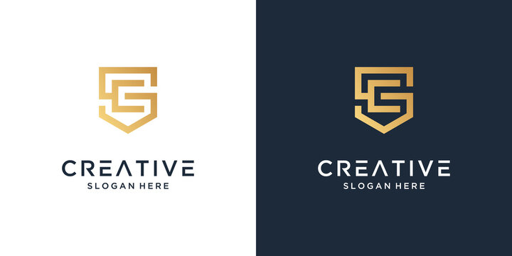 Luxury letter S and C logo design inspiration